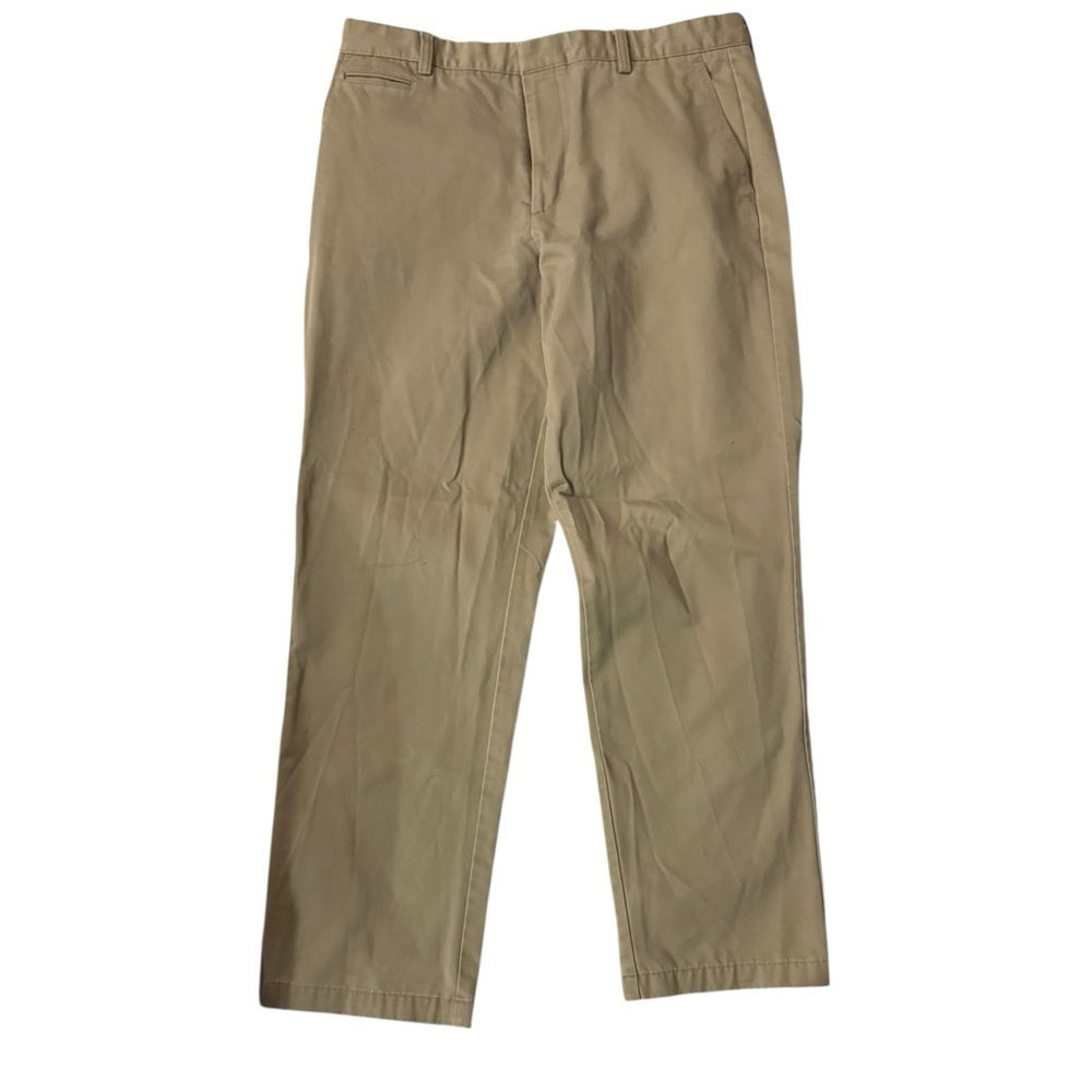 Active Seller! Dockers 38x34 Khaki Relaxed Fit Flat Front Men's